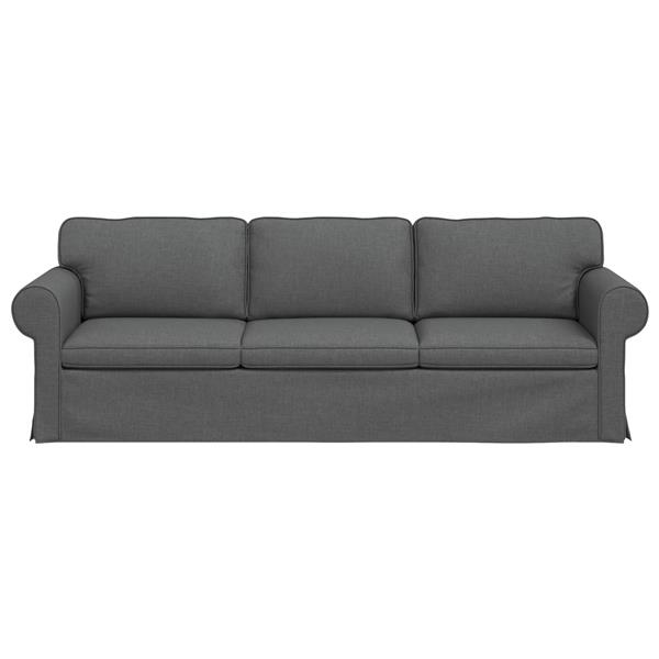 Grote foto vidaxl bank 210cm donkergrijs metaal huis en inrichting bankstellen