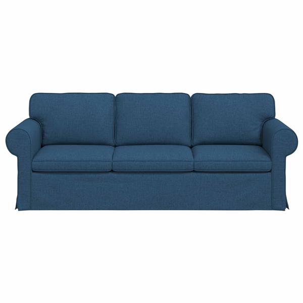 Grote foto vidaxl bank 180cm blauw metaal huis en inrichting bankstellen