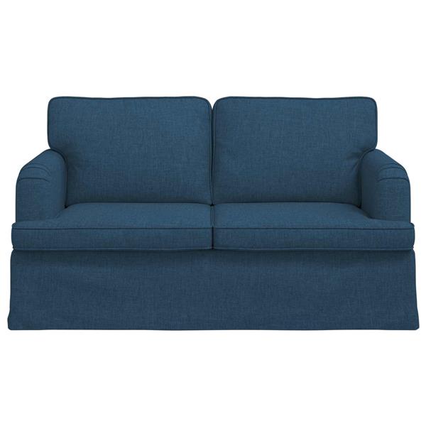 Grote foto vidaxl bank 120cm blauw metaal huis en inrichting bankstellen