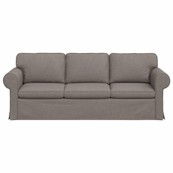 Grote foto vidaxl bank 180cm taupe metaal huis en inrichting bankstellen