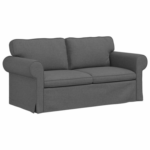 Grote foto vidaxl bank 140cm donkergrijs metaal huis en inrichting bankstellen