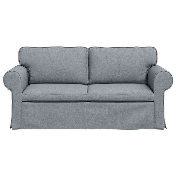 Grote foto vidaxl bank 140cm lichtgrijs metaal huis en inrichting bankstellen