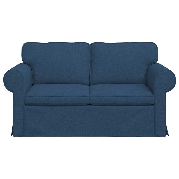 Grote foto vidaxl bank 120cm blauw metaal huis en inrichting bankstellen