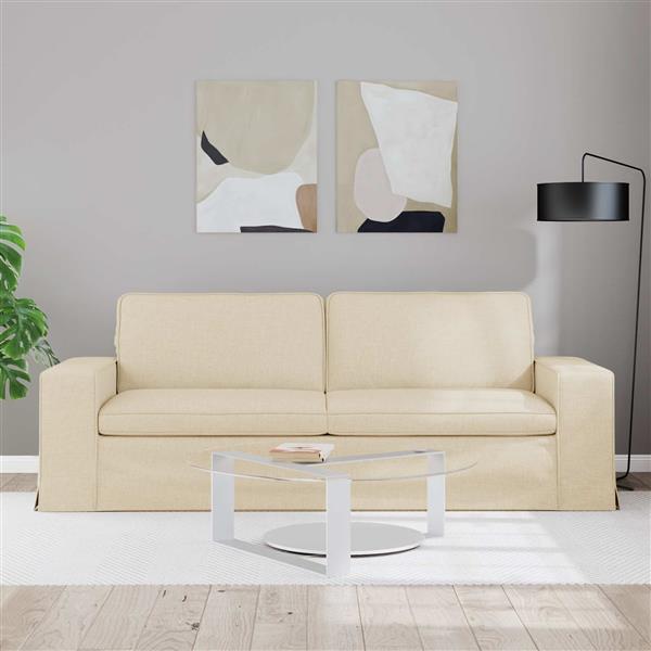 Grote foto vidaxl bank 180cm cr me metaal huis en inrichting bankstellen