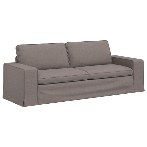 Grote foto vidaxl bank 180cm taupe metaal huis en inrichting bankstellen