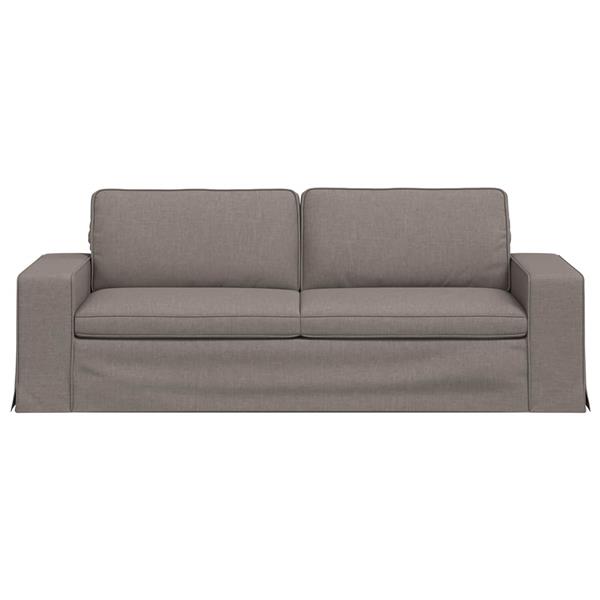 Grote foto vidaxl bank 180cm taupe metaal huis en inrichting bankstellen