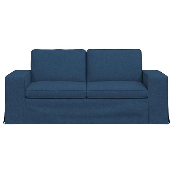 Grote foto vidaxl bank 140cm blauw metaal huis en inrichting bankstellen