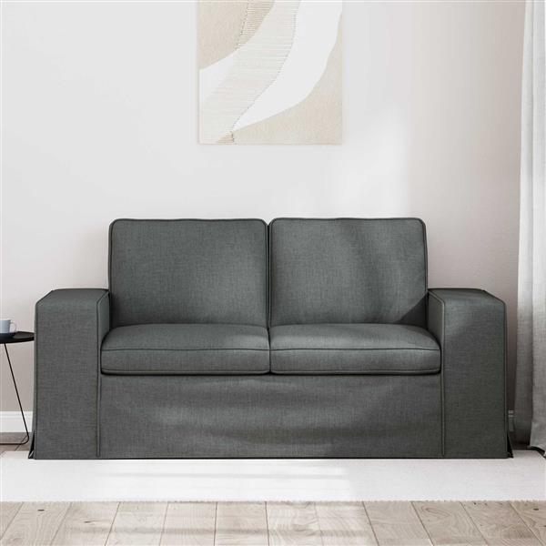 Grote foto vidaxl bank 120cm donkergrijs metaal huis en inrichting bankstellen