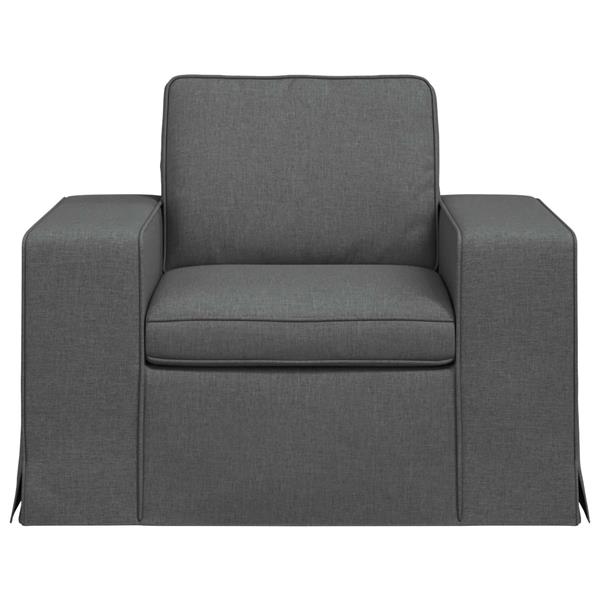 Grote foto vidaxl bank 60cm donkergrijs metaal huis en inrichting bankstellen