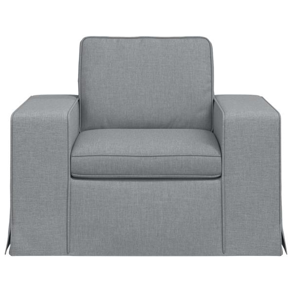 Grote foto vidaxl bank lichtgrijs 102 x 80 x 82 cm metaal huis en inrichting bankstellen