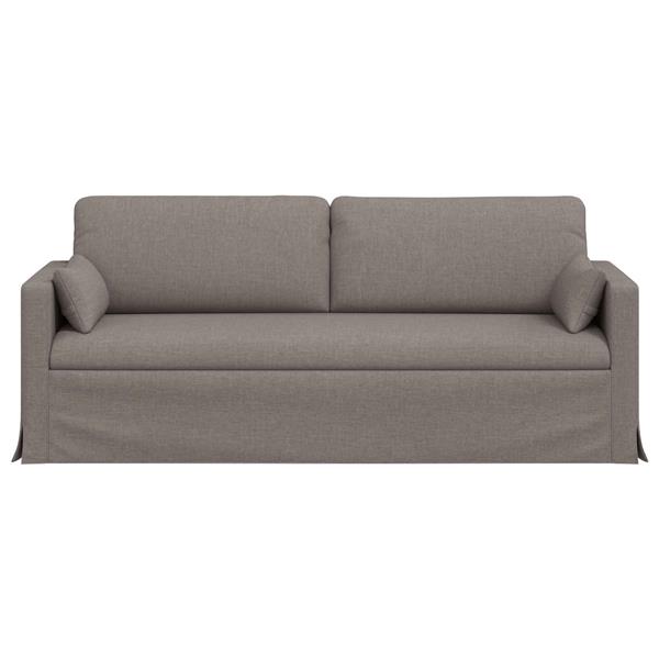 Grote foto vidaxl bank 180cm taupe metaal huis en inrichting bankstellen