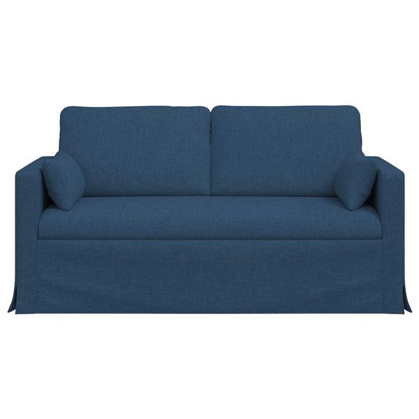 Grote foto vidaxl bank 140cm blauw metaal huis en inrichting bankstellen