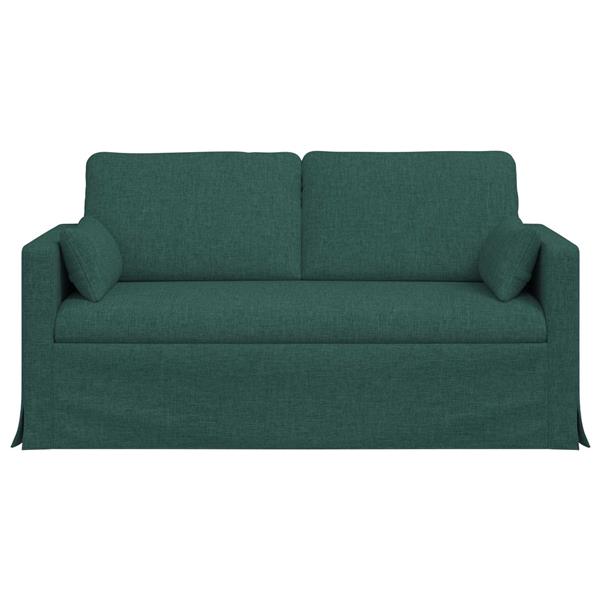 Grote foto vidaxl bank 140cm donkergroen metaal huis en inrichting bankstellen