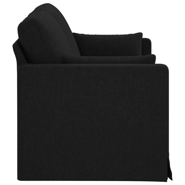 Grote foto vidaxl bank 140cm zwart metaal huis en inrichting bankstellen