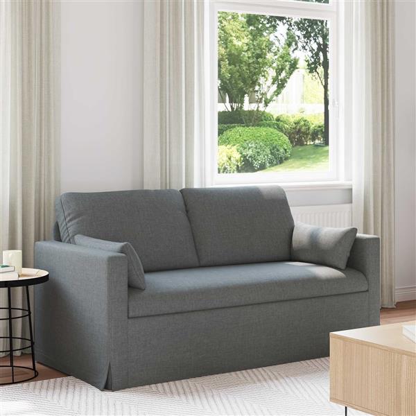 Grote foto vidaxl bank 140cm donkergrijs metaal huis en inrichting bankstellen