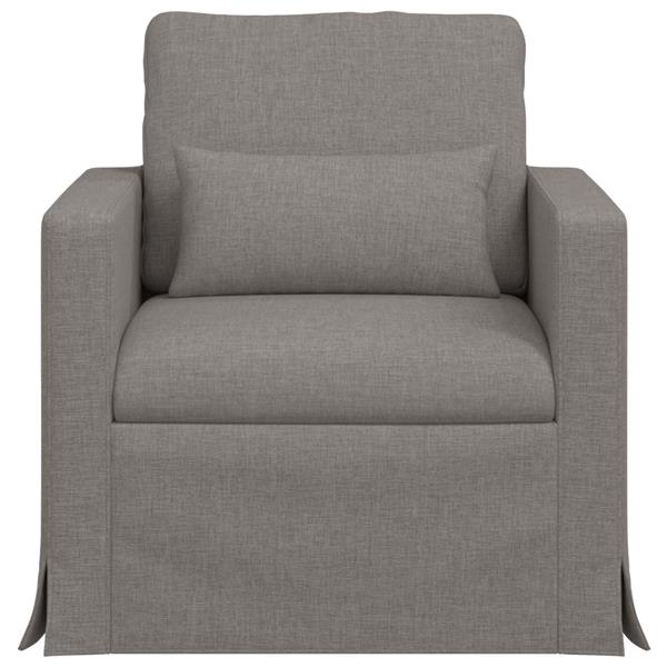 Grote foto vidaxl bank 60cm taupe metaal huis en inrichting bankstellen