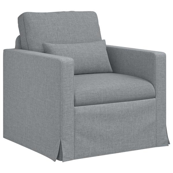 Grote foto vidaxl bank 60cm lichtgrijs metaal huis en inrichting bankstellen