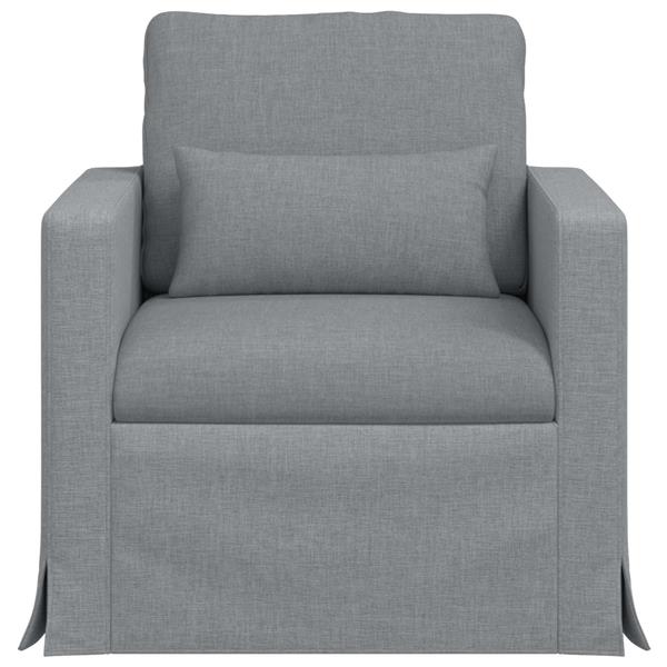 Grote foto vidaxl bank 60cm lichtgrijs metaal huis en inrichting bankstellen