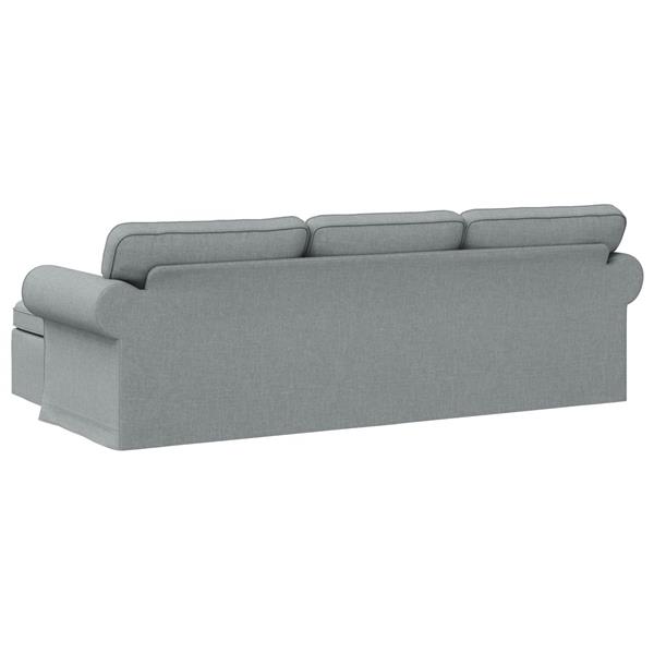 Grote foto vidaxl bank 210cm lichtgrijs metaal huis en inrichting bankstellen