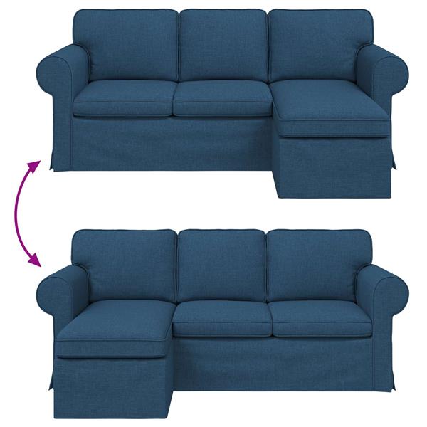 Grote foto vidaxl bank 160cm blauw metaal huis en inrichting bankstellen