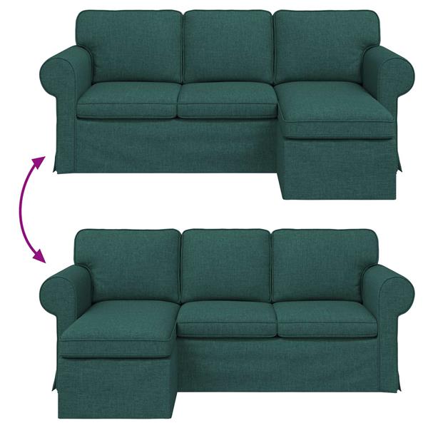 Grote foto vidaxl bank 160cm donkergroen metaal huis en inrichting bankstellen