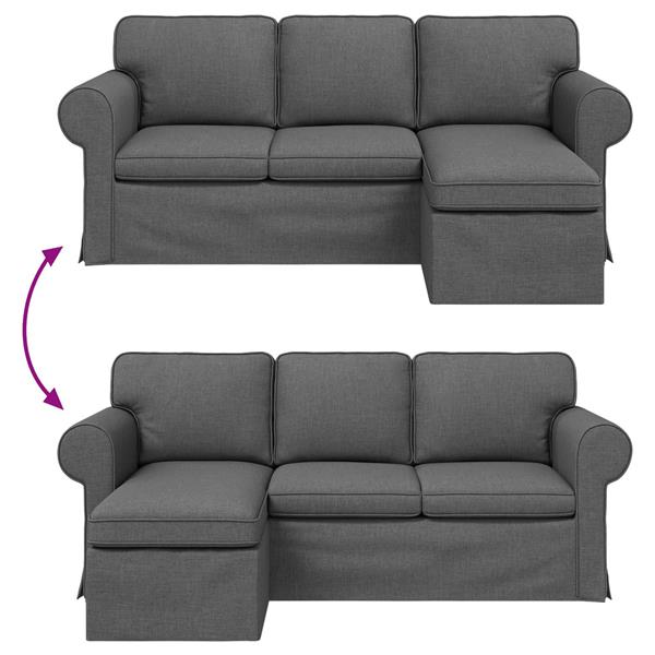 Grote foto vidaxl bank 160cm donkergrijs metaal huis en inrichting bankstellen