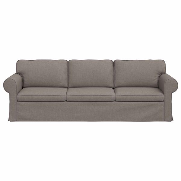 Grote foto vidaxl bank 210cm taupe metaal huis en inrichting bankstellen