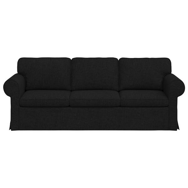 Grote foto vidaxl bank 180cm zwart metaal huis en inrichting bankstellen