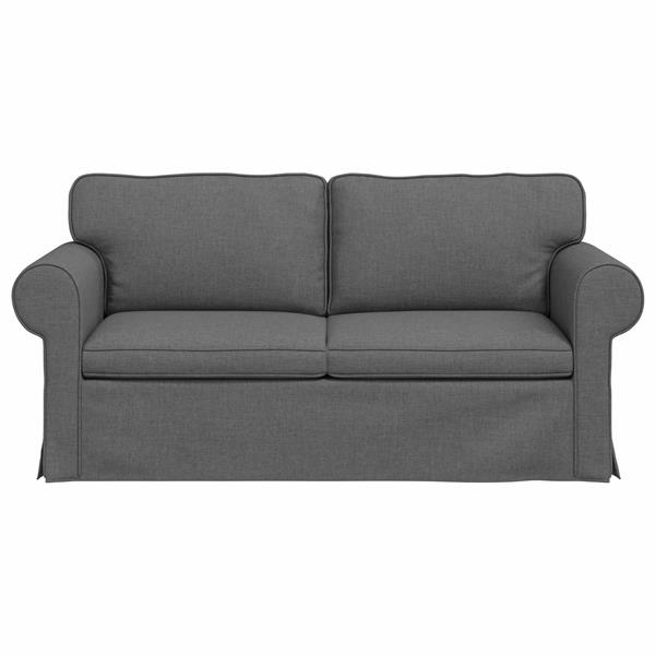 Grote foto vidaxl bank 140cm donkergrijs metaal huis en inrichting bankstellen