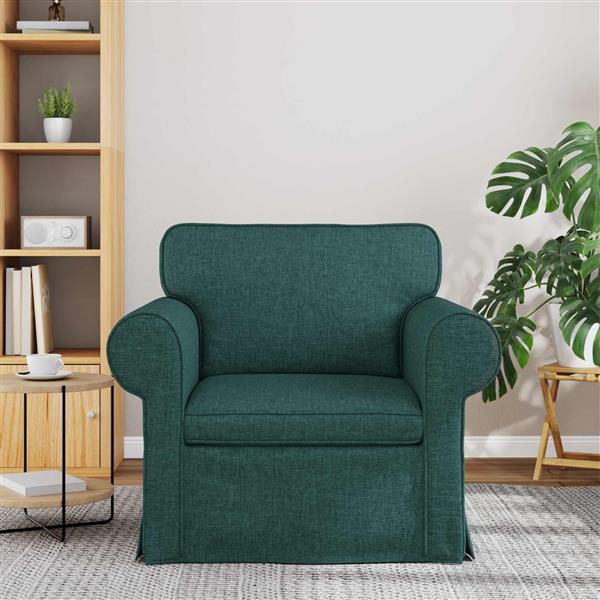 Grote foto vidaxl bank 60cm donkergroen metaal huis en inrichting bankstellen