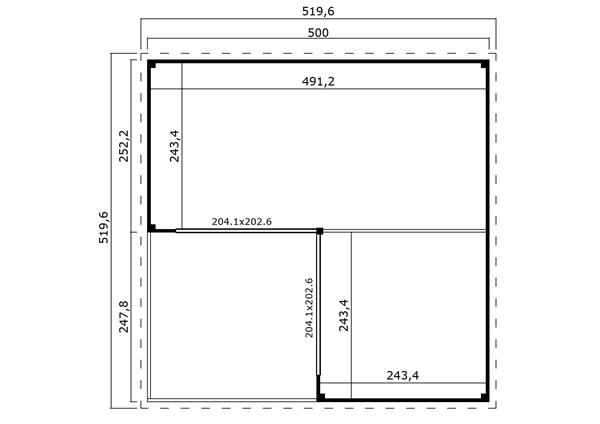 Grote foto luxe blokhut domeo 6 loggia set tuin en terras tuinhuisjes en blokhutten