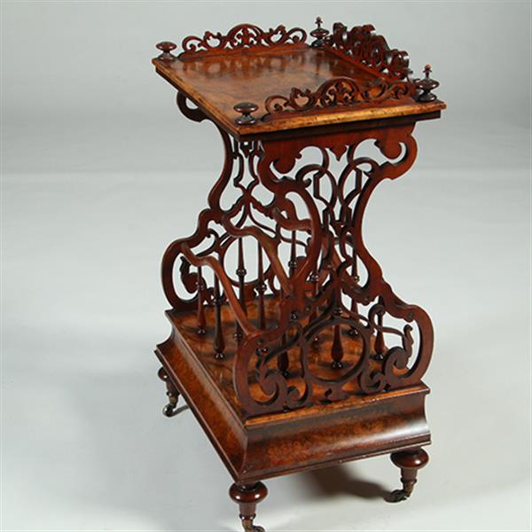 Grote foto canterbury voor bladmuziek maar ook als dranktafeltje een uitkomst ca 1865 no.361880 antiek en kunst stoelen en banken