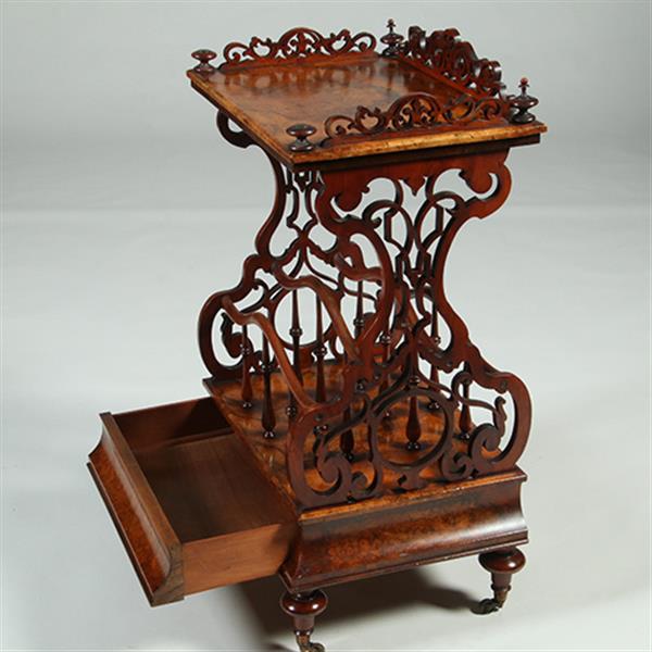 Grote foto canterbury voor bladmuziek maar ook als dranktafeltje een uitkomst ca 1865 no.361880 antiek en kunst stoelen en banken