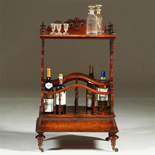 Grote foto canterbury voor bladmuziek maar ook als dranktafeltje een uitkomst ca 1865 no.361880 antiek en kunst stoelen en banken