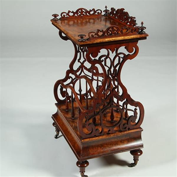 Grote foto canterbury voor bladmuziek maar ook als dranktafeltje een uitkomst ca 1865 no.361880 antiek en kunst stoelen en banken