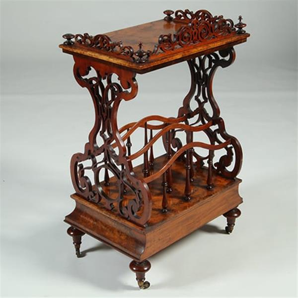 Grote foto canterbury voor bladmuziek maar ook als dranktafeltje een uitkomst ca 1865 no.361880 antiek en kunst stoelen en banken