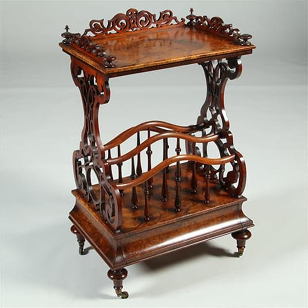 Grote foto canterbury voor bladmuziek maar ook als dranktafeltje een uitkomst ca 1865 no.361880 antiek en kunst stoelen en banken