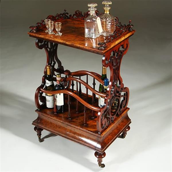 Grote foto canterbury voor bladmuziek maar ook als dranktafeltje een uitkomst ca 1865 no.361880 antiek en kunst stoelen en banken