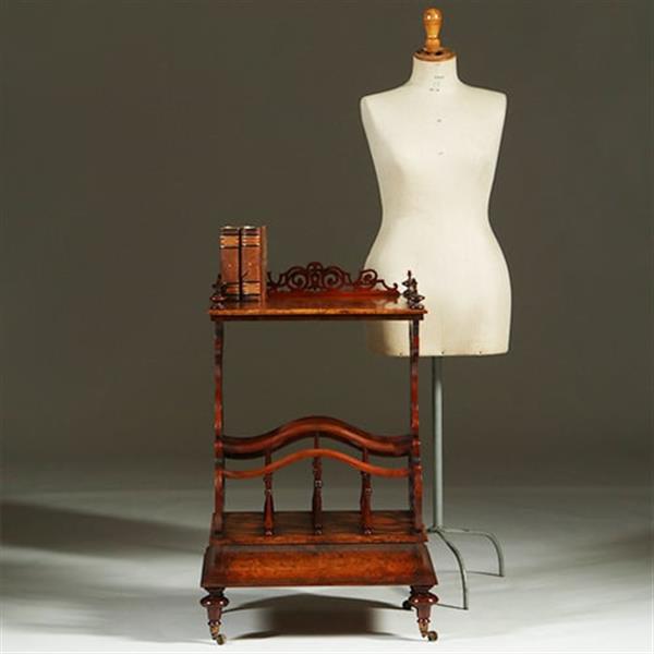 Grote foto canterbury voor bladmuziek maar ook als dranktafeltje een uitkomst ca 1865 no.361880 antiek en kunst stoelen en banken