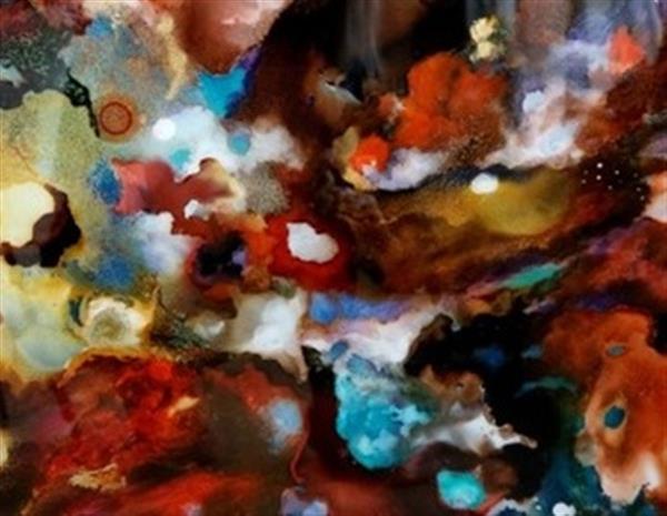 Grote foto kunsthandel gennep cosmic eruption antiek en kunst modern