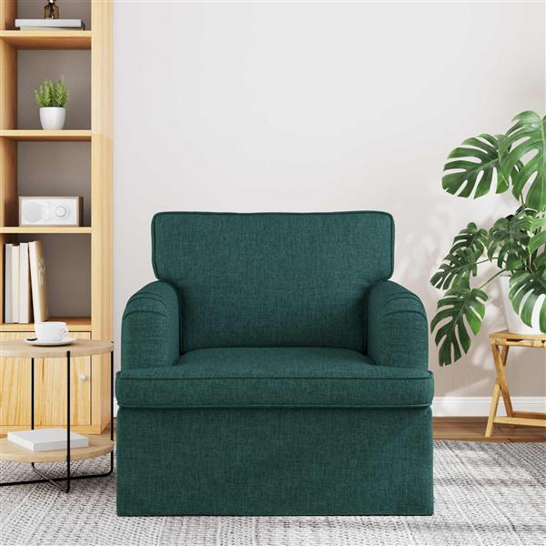 Grote foto vidaxl bank 60cm donkergroen metaal huis en inrichting bankstellen