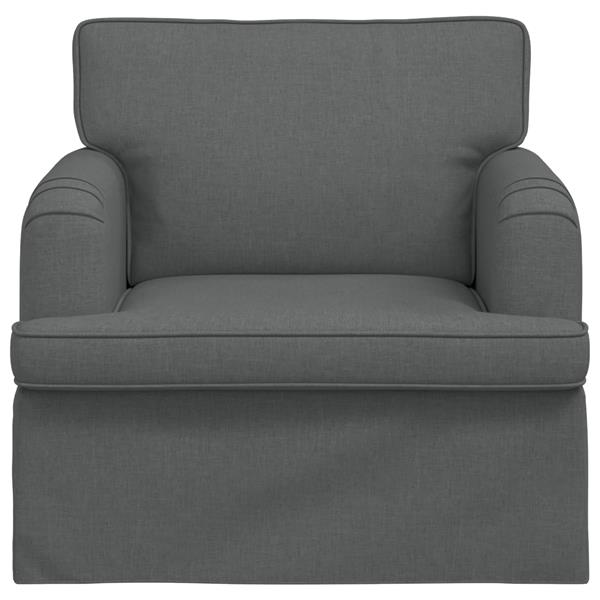 Grote foto vidaxl bank 60cm donkergrijs metaal huis en inrichting bankstellen