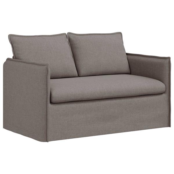 Grote foto vidaxl bank 120cm taupe metaal huis en inrichting bankstellen