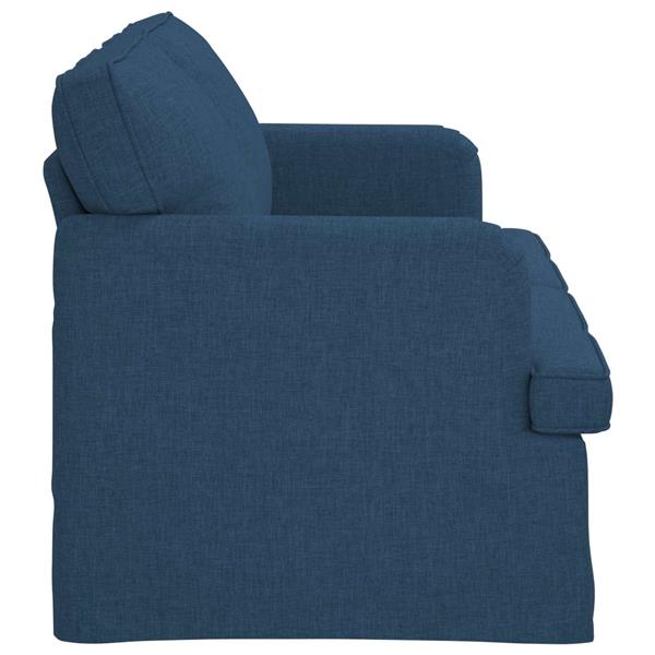 Grote foto vidaxl bank 140cm blauw metaal huis en inrichting bankstellen