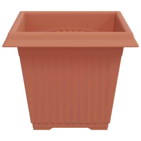 Grote foto vidaxl vierkante bloempot 24 pcs baksteenrood 43 x 43 x 33.5 cm tuin en terras overige tuin en terras