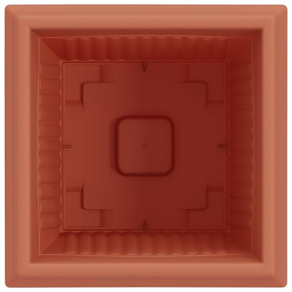 Grote foto vidaxl vierkante bloempot 24 pcs baksteenrood 43 x 43 x 33.5 cm tuin en terras overige tuin en terras