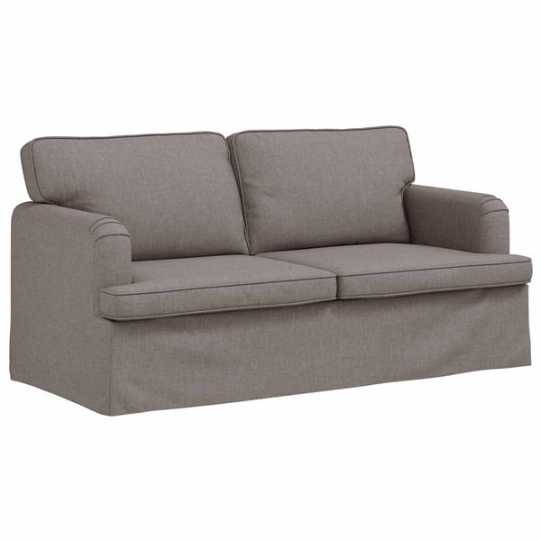 Grote foto vidaxl bank 140cm taupe metaal huis en inrichting bankstellen