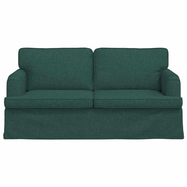 Grote foto vidaxl bank 140cm donkergroen metaal huis en inrichting bankstellen