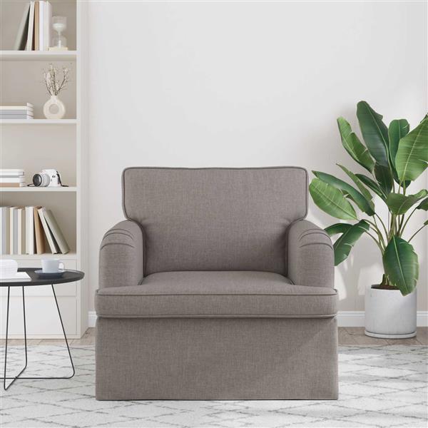 Grote foto vidaxl bank 60cm taupe metaal huis en inrichting bankstellen