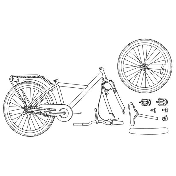 Grote foto vidaxl kinderfiets 24 inch voor 8 12 jaar oud wit fietsen en brommers herenfietsen